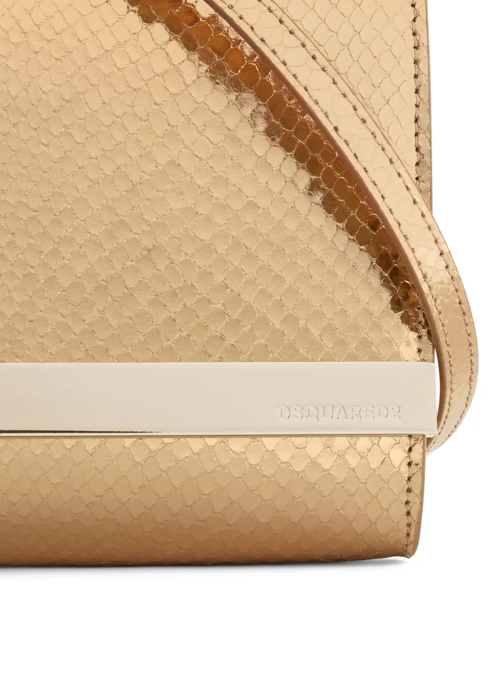 DSQUARED2 Metallic portemonnee met textuur Goud