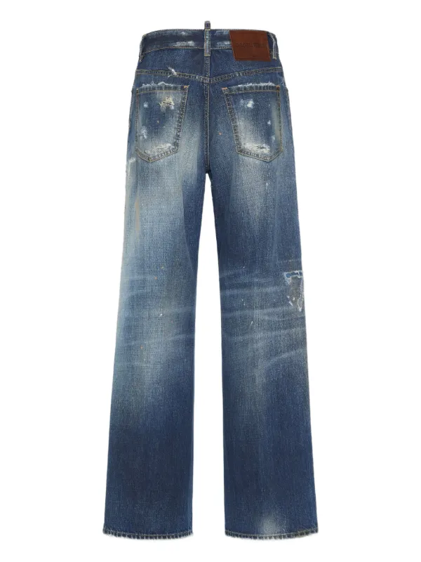 DSQUARED2 ダメージ ジーンズ | ブルー | FARFETCH JP