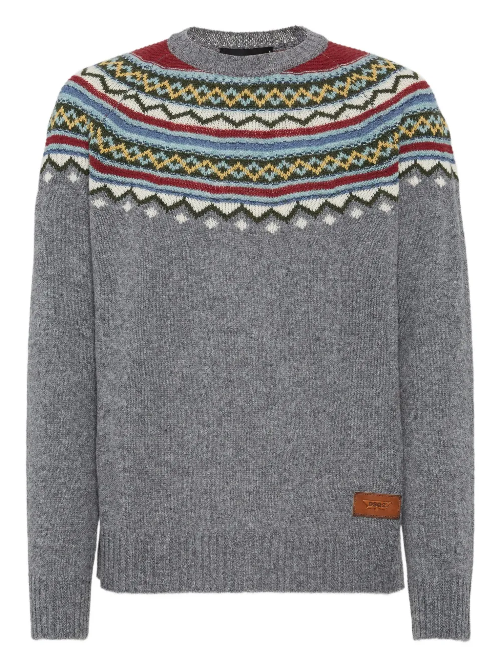 DSQUARED2 fair-isle jumper | Grey | Image 1