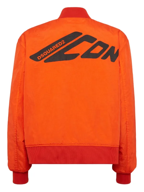 DSQUARED2 logo-print Bomber Jacket | Orange | FARFETCH
