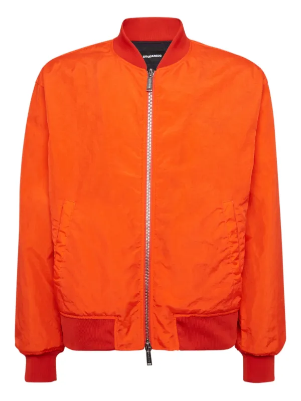 DSQUARED2 Veste Bomber à Logo Imprimé Orange FARFETCH FR