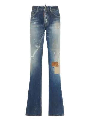 DSQUARED2 ダメージ ジーンズ | ブルー | FARFETCH JP