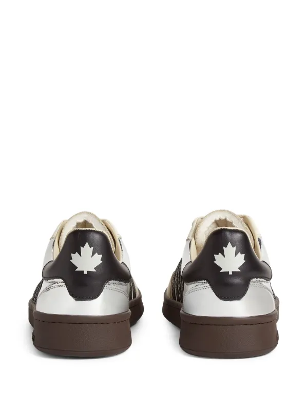 DSQUARED2 Leather Sneakers | Neutrals | FARFETCH CA