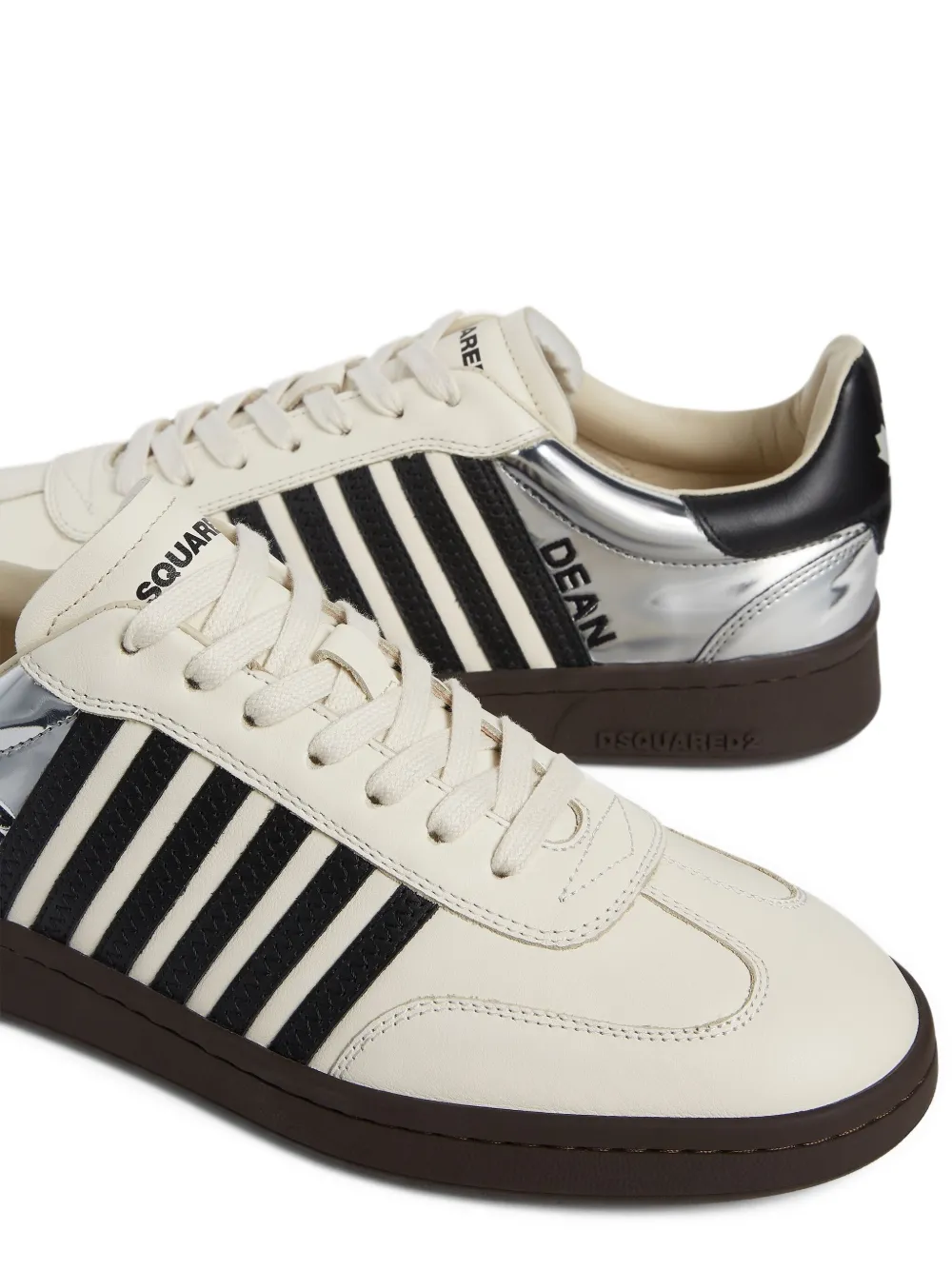 DSQUARED2 leather sneakers Neutrals