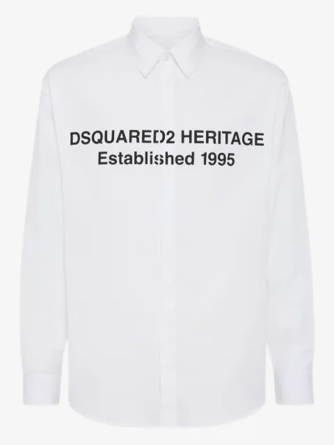 DSQUARED2 Camicia Heritage con stampa logo