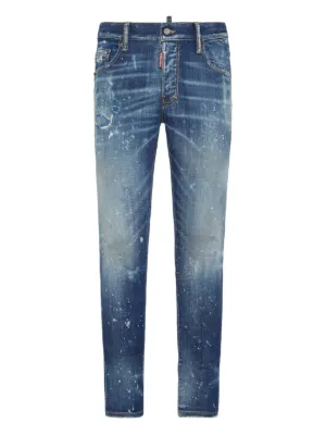 DSQUARED2 Icon ダメージ スキニージーンズ | ブルー | FARFETCH JP