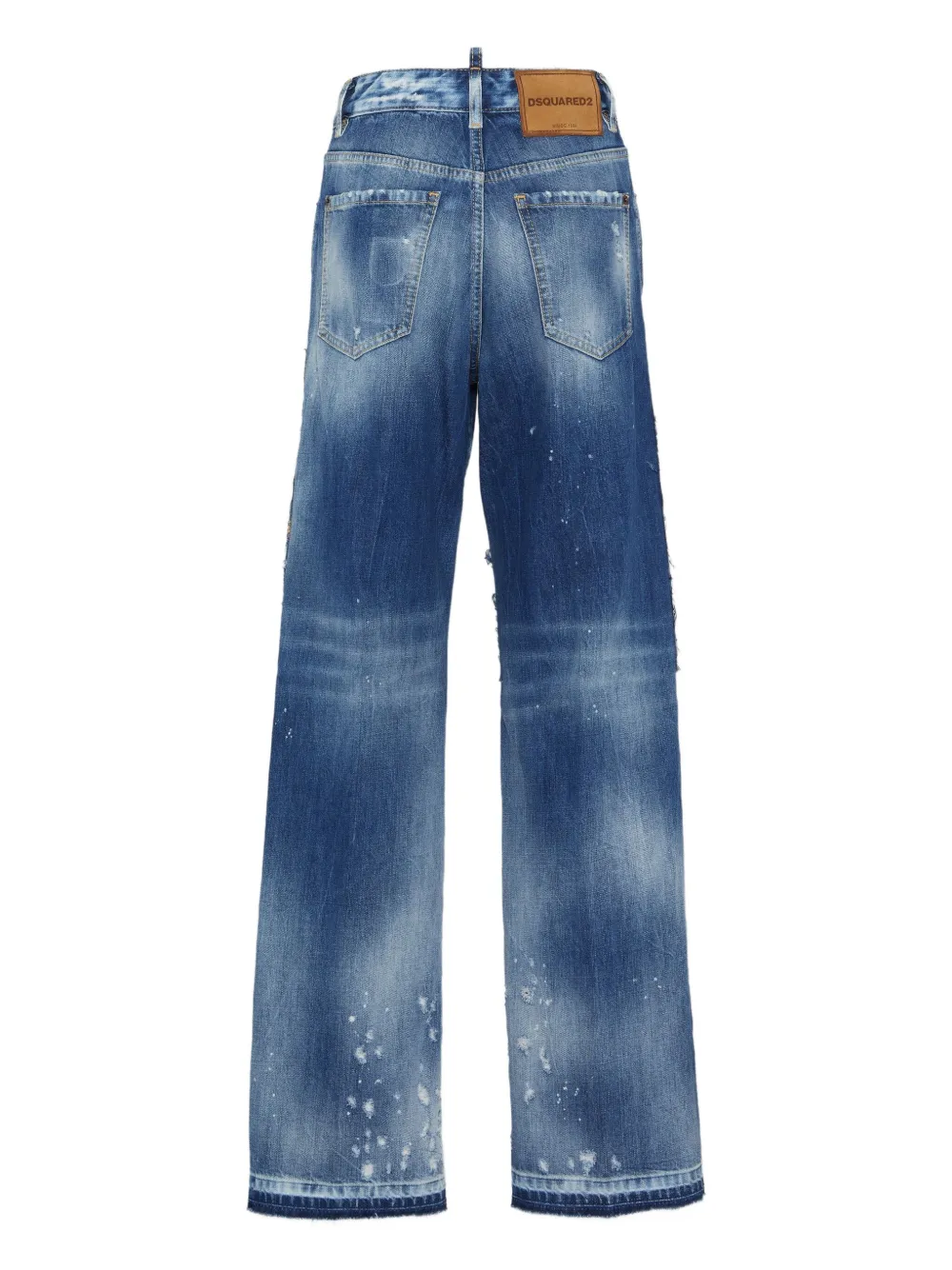 DSQUARED2 patchwork-embellished jeans | Straight-Leg Jeans | Image 2