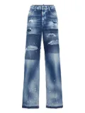 DSQUARED2 patchwork-embellished jeans - Blue