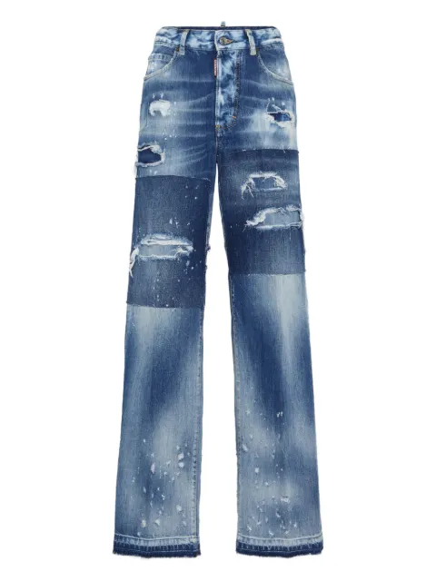 DSQUARED2 patchwork-embellished jeans