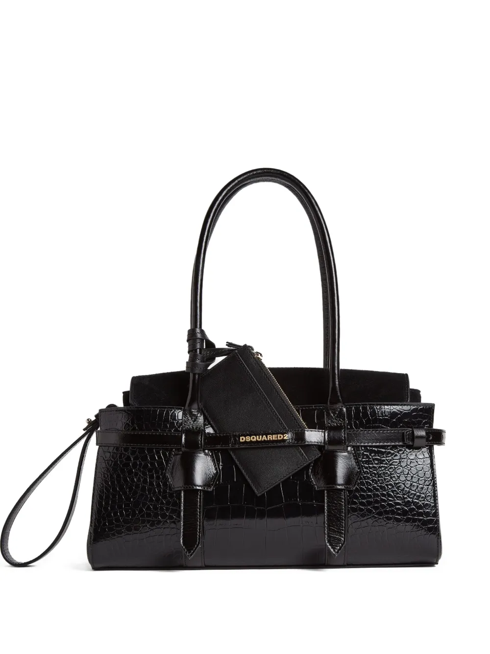 DSQUARED2 Leren shopper Zwart