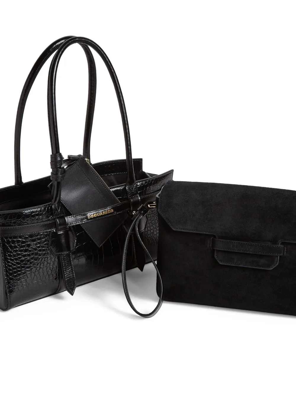 DSQUARED2 Leren shopper Zwart