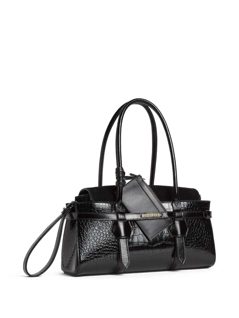 DSQUARED2 Leren shopper Zwart