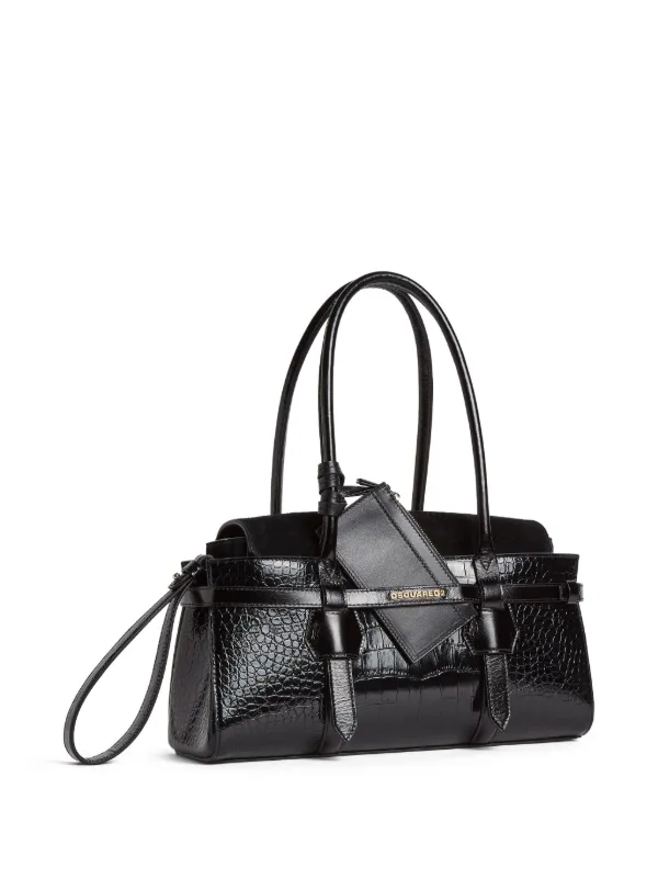 DSQUARED2 レザー トートバッグ | ブラック | FARFETCH JP