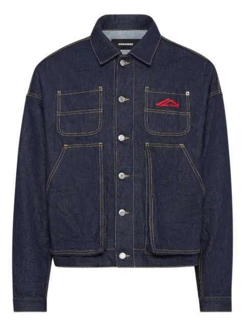 DSQUARED2 Giacca denim con logo ricamato