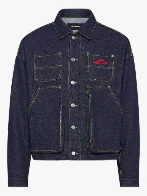 DSQUARED2 logo刺绣牛仔夹克