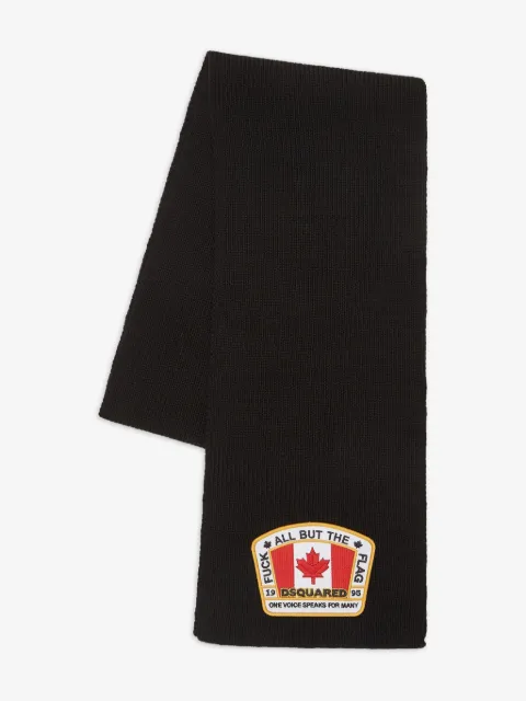 DSQUARED2 Canadian flag knit scarf