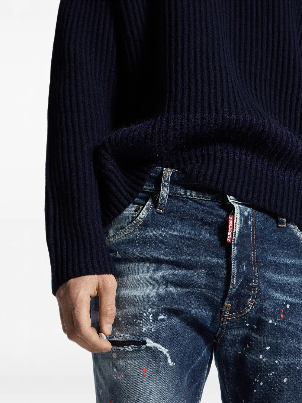 DSQUARED2 Jeans met logopatch Blauw