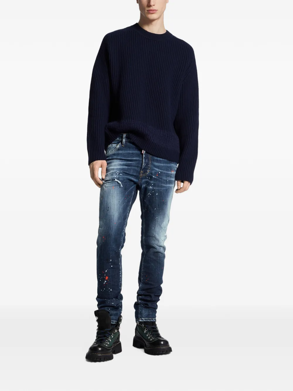 DSQUARED2 Jeans met logopatch Blauw