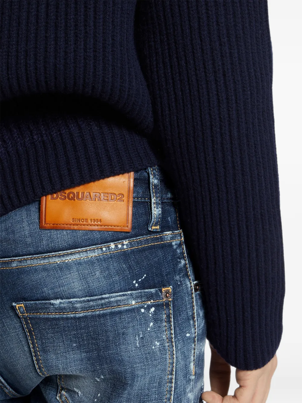 DSQUARED2 Jeans met logopatch Blauw