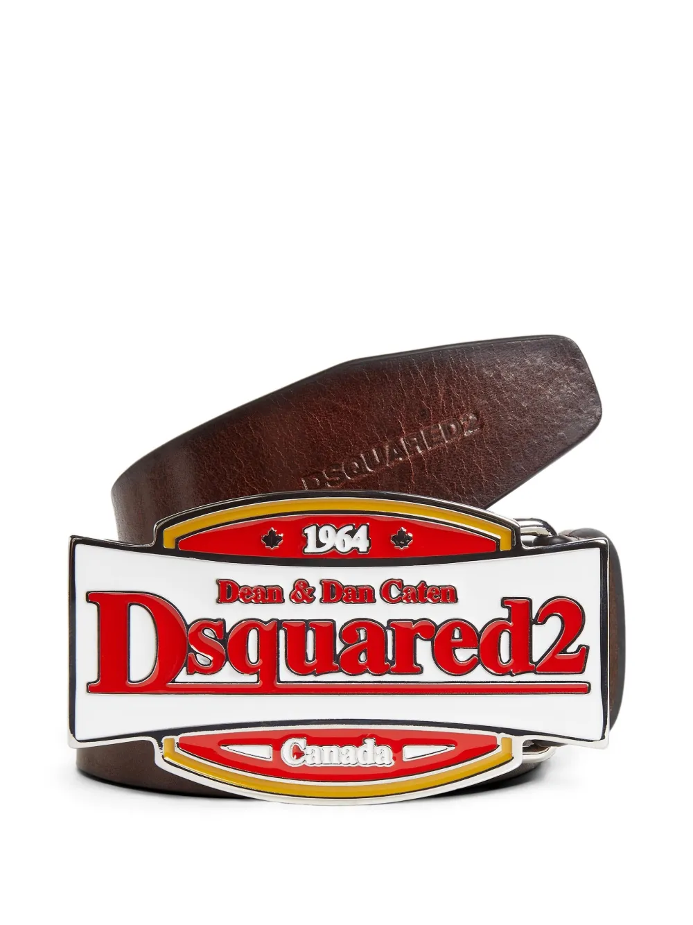 Dsquared2 Logo-plaque Leather Belt