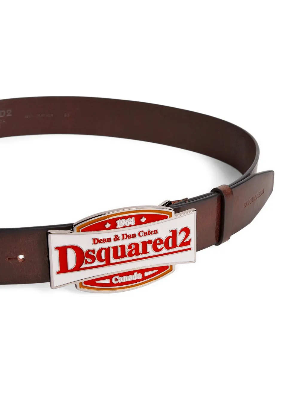 DSQUARED2 Riem met logoplakkaat Bruin