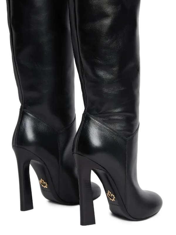 DSQUARED2 Overknee Laarzen Met Hak Zwart FARFETCH NL