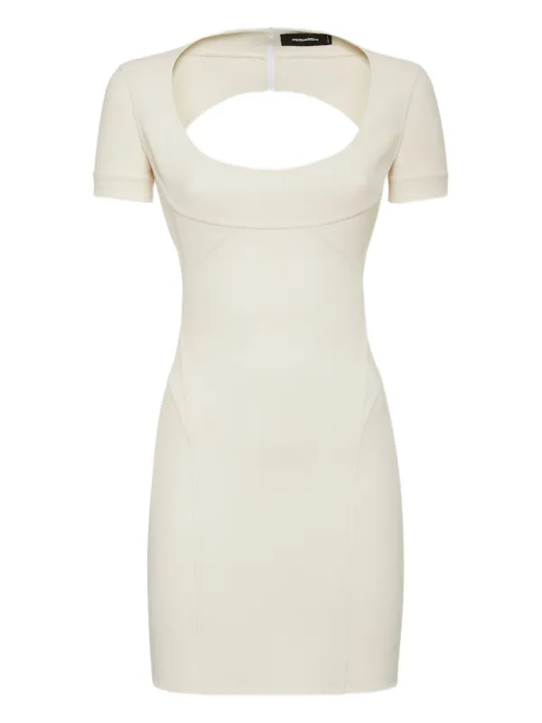 【送料&関税込】Dsquared2 White Dress With Cut-out 30193973_59275408_600.jpg