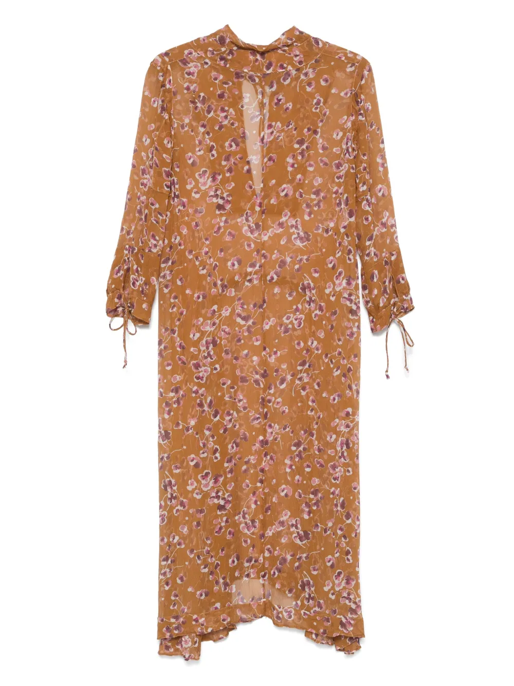 Marni Pre-Owned 2020s zijden jurk - Bruin