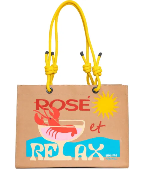 Brigitte graphic-print beach bag