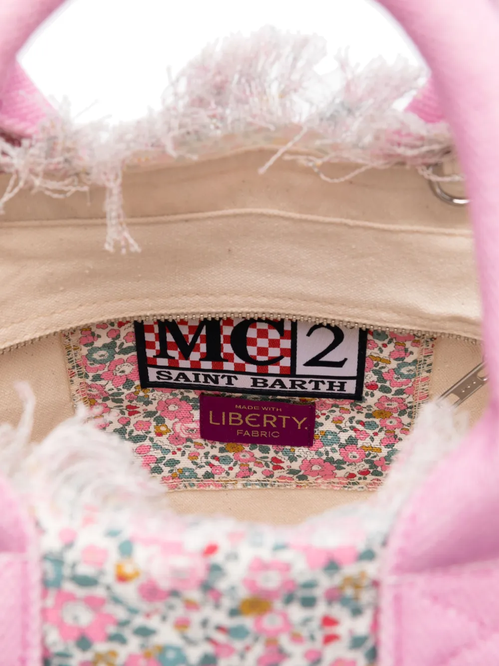 MC2 Saint Barth Katoenen shopper met logoprint Roze