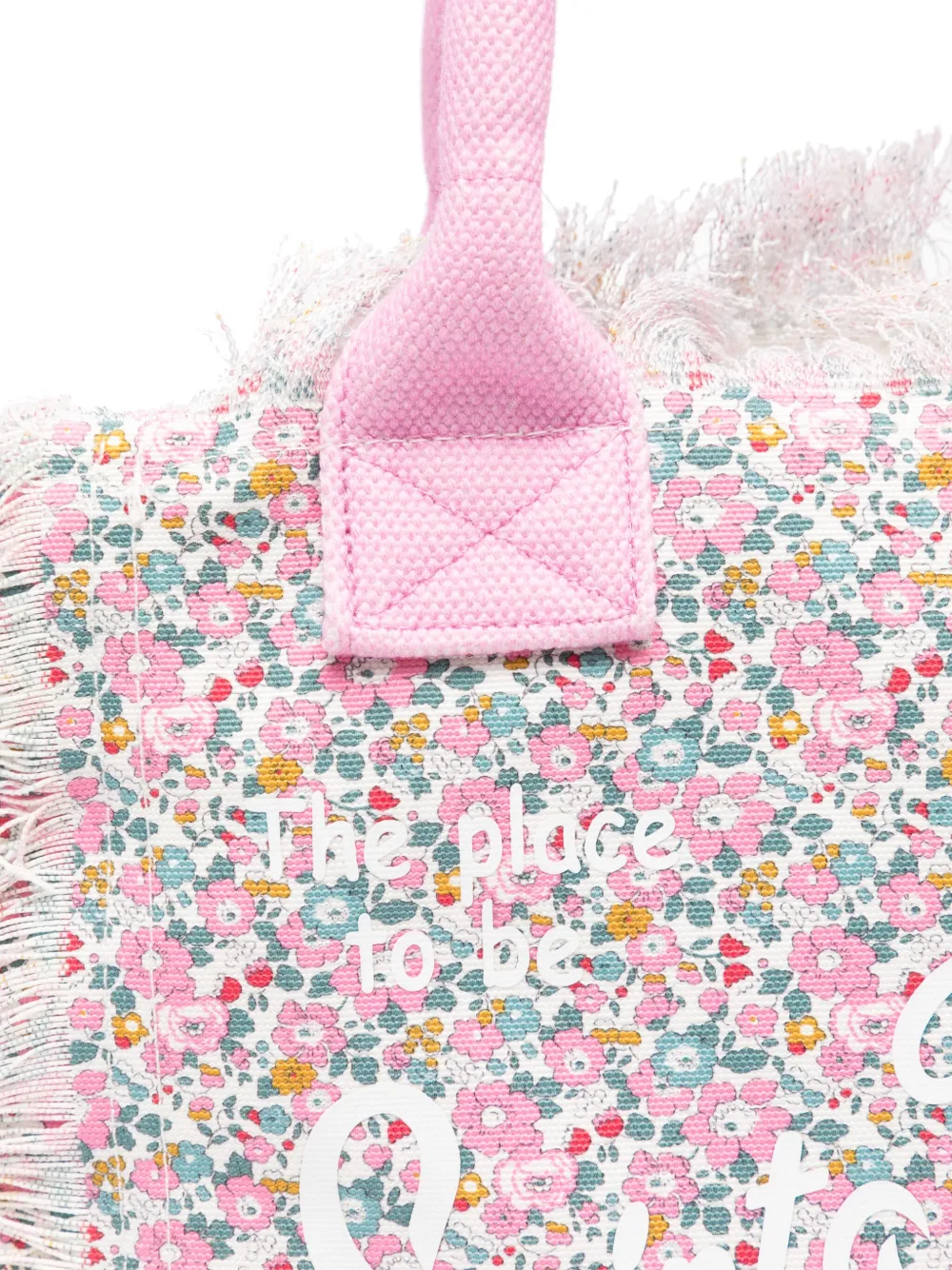 MC2 Saint Barth Katoenen shopper met logoprint Roze