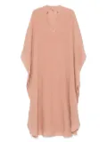 120% Lino linen midi dres - Pink