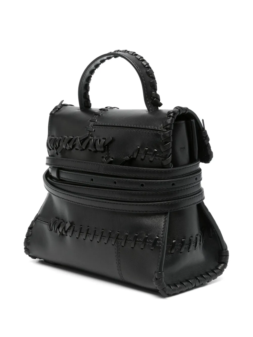 Moschino Leren shopper Zwart
