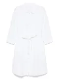 120% Lino linen mini dress - White