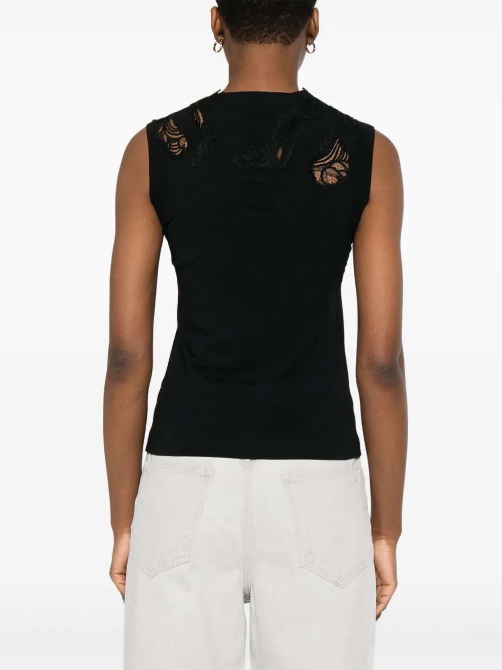 Ermanno Scervino Top van kant Zwart