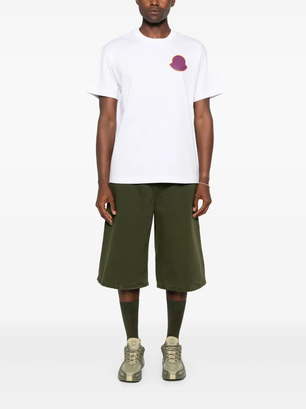 Moncler T-shirt met logopatch - Wit