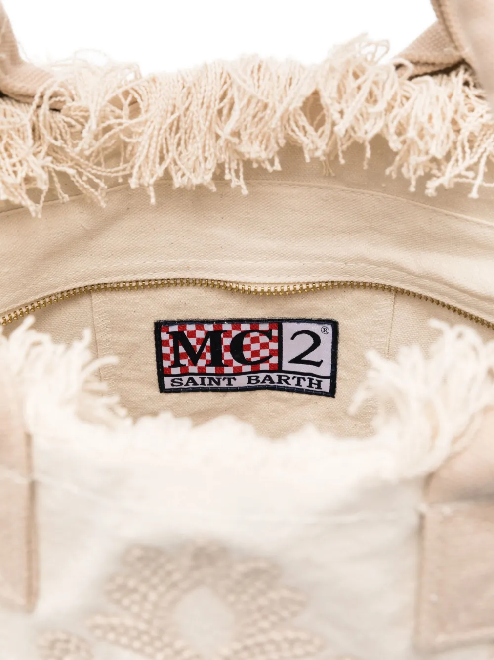 MC2 SAINT BARTH LOGO-EMBROIDERED COTTON TOTE BAG