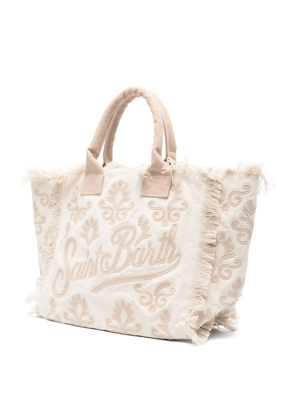 MC2 Saint Barth logo-embroidered cotton tote bag - Beige