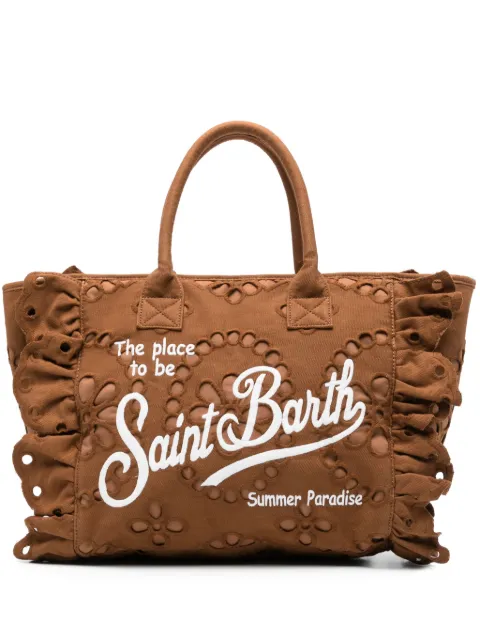 MC2 Saint Barth logo-embroidered cotton tote bag