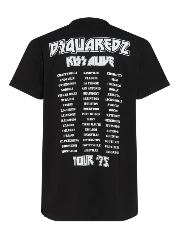 DSQUARED2 x Kiss Jersey T-shirt | Black | FARFETCH AO
