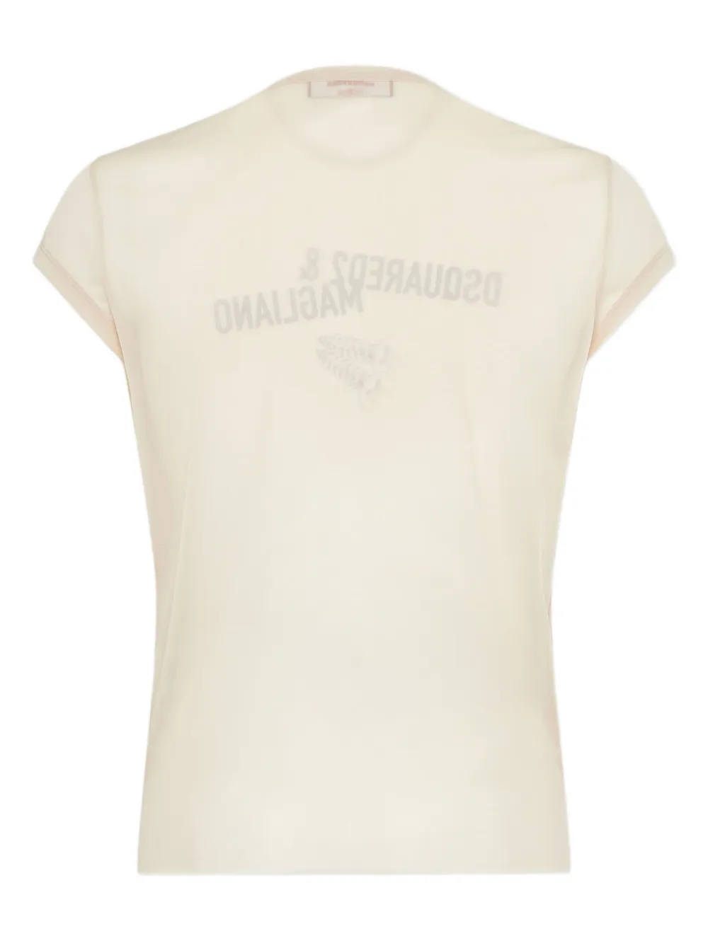 DSQUARED2 T-shirt met logoprint - Beige