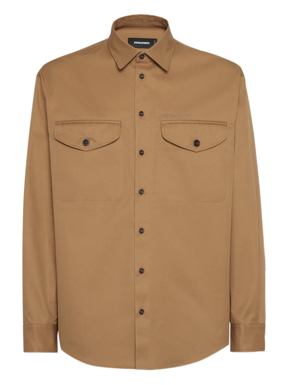 DSQUARED2 Button-up overhemd met borstzakken Beige