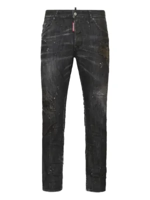 【新品 超希少】DSQUARED2 SkaterJeans ロゴ 総柄 42 黒 DSQUARED2 SKATER JEANS - BLACK - PureAtlanta.com