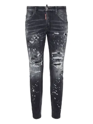 パンツ DSQUARED Slim jean 50 Dsquared2 95:20 Slim Jean Men's Size 50 Stretch Cotton Black