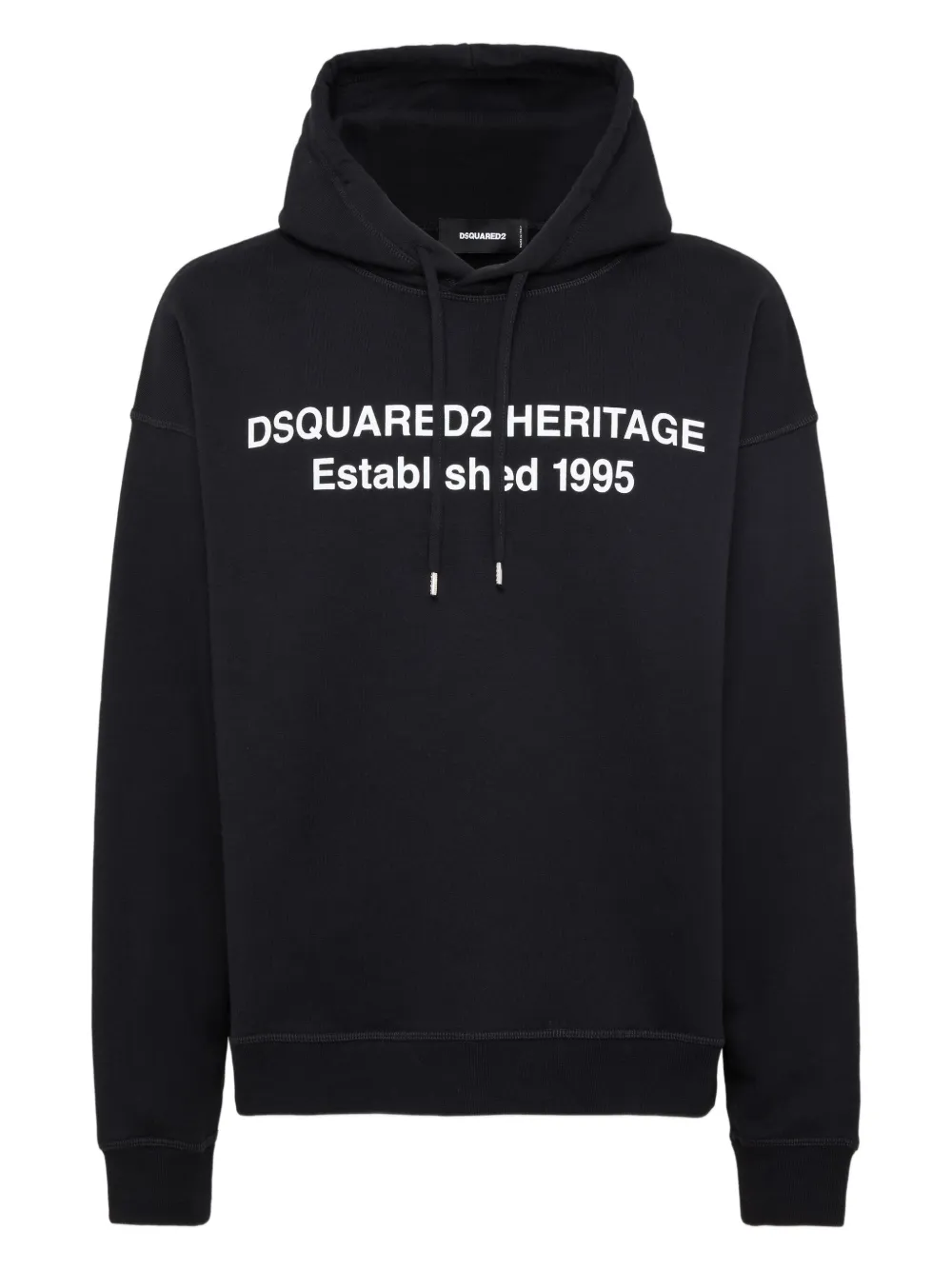 DSQUARED2 Hoodie met slogan-print Zwart