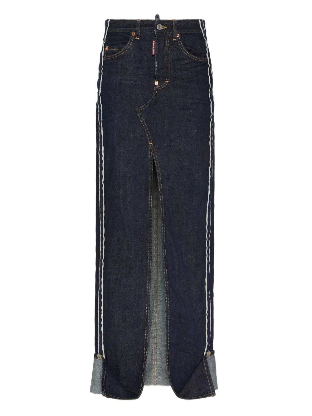 Dsquared2 Denim Maxi Skirt In Blue