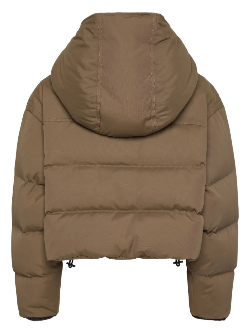 Dsquared2 Cropped Puffer Jacket In Brown