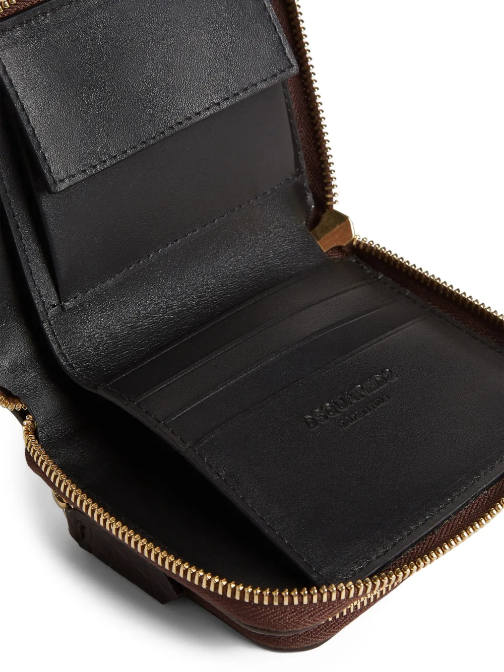 Dsquared2 Leather Wallet In Brown