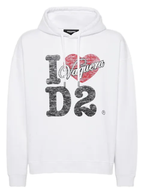 DSQUARED2 hoodie ample Vaquera Destroyed