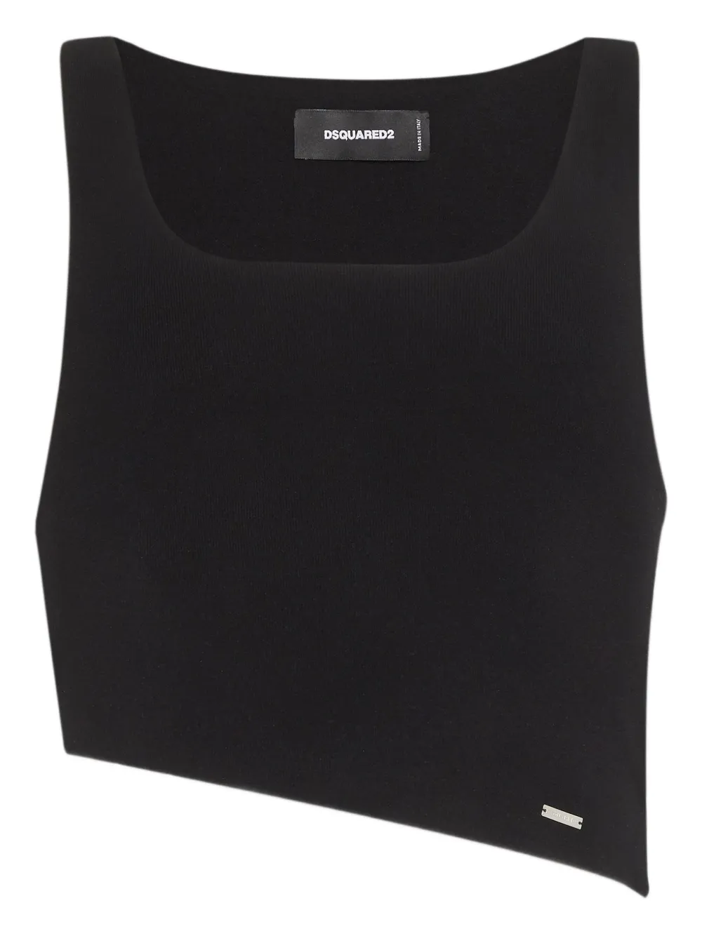 DSQUARED2 asymmetric crop top | Black | Image 1